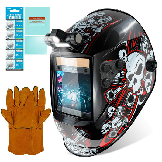 3.94" x 3.15" Large View Auto Darkening Welding Helmet